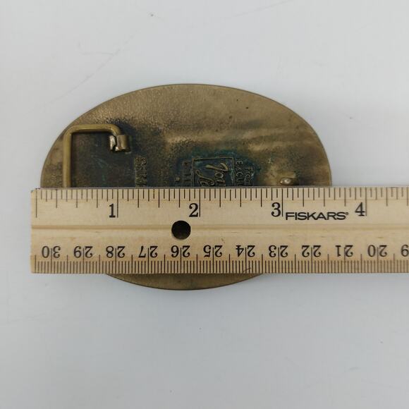 Tony Lama The State of Texas Brass Tony Western Belt Buckle - Picture 4 of 12